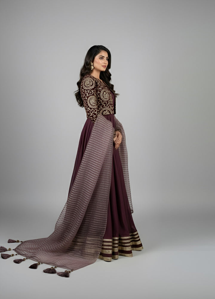 Afsana e Noor by Ibraysha RTW Embroidered Raw Silk 3 Piece Suit Noor-E-Kinnat - Festive Collection