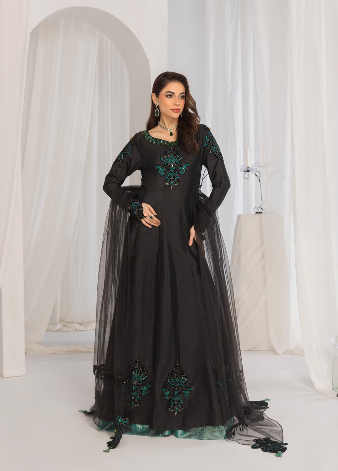 Afsana e Noor by Ibraysha RTW Embroidered Raw Silk 3 Piece Suit Roya Sayah - Festive Collection
