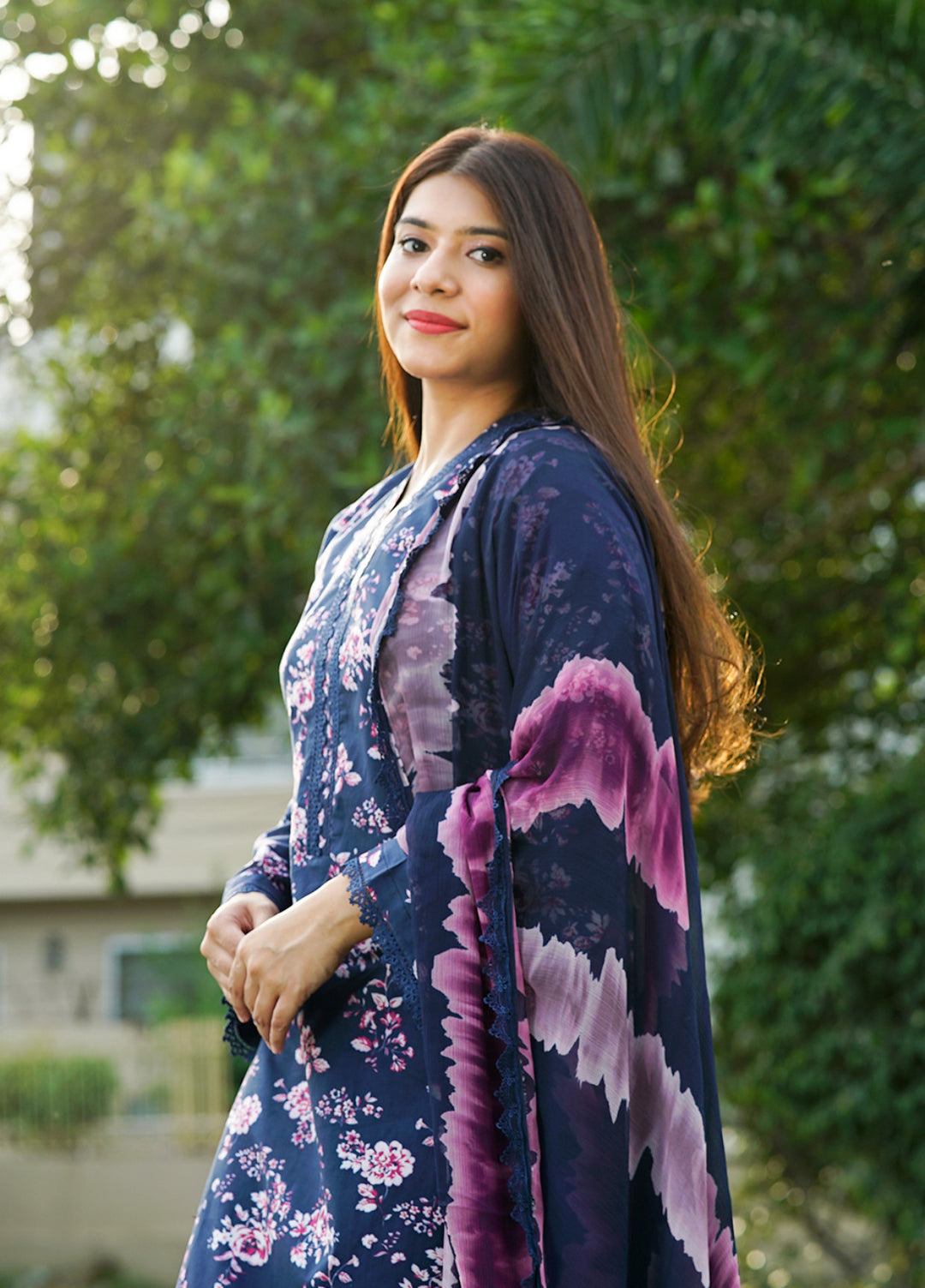 Ileen by Naba Bilal Unstitched Printed Lawn 3 Piece Suit Zinia - Casual Collection