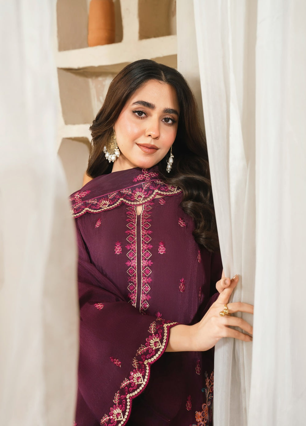 Pashmire Women RTW Embroidered Raw Silk 3 Piece Suit Tasneem - Casual Collection