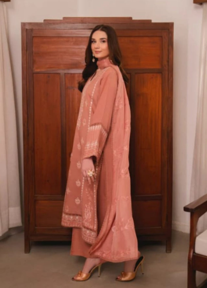 Pashmire Women RTW Embroidered Raw Silk 3 Piece Suit Rosea - Casual Collection