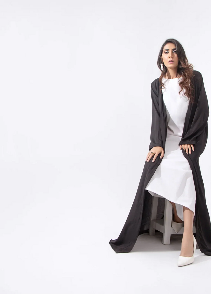 Mehr by Syah Women RTW Solids Grip 2 Piece Suit Diagonal Cut Maxi with Cape Festive Collection
