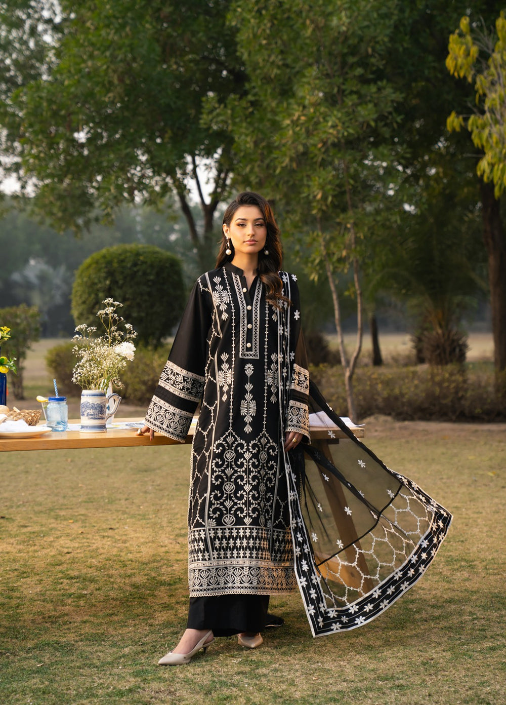 Pashmire Women RTW Embroidered Swiss Lawn 3 Piece Suit Zari - Festive Collection