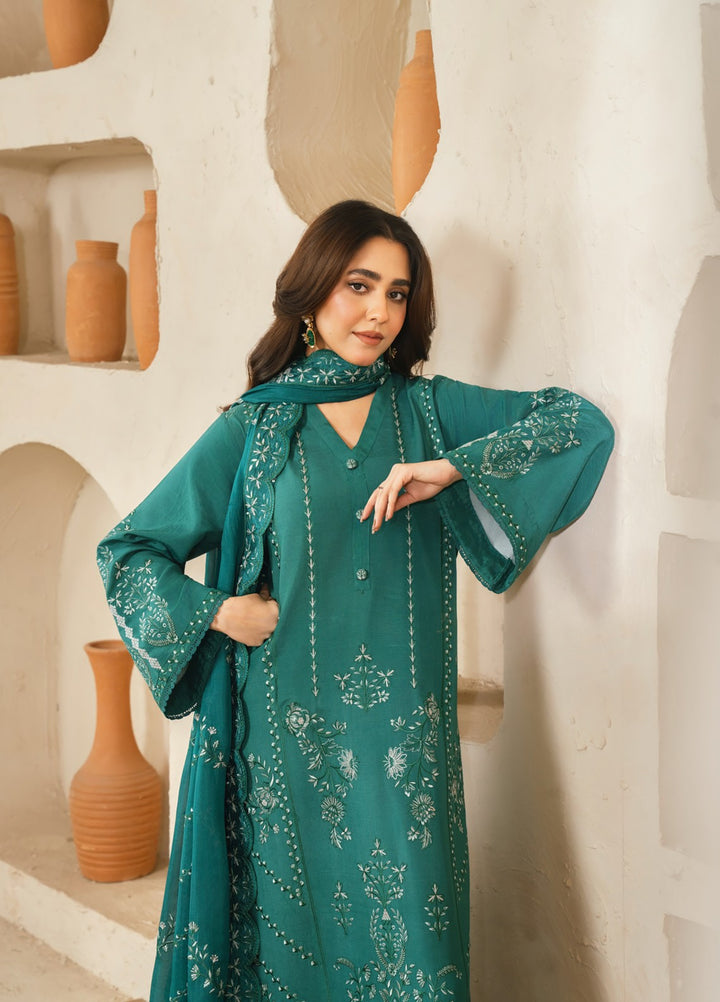 Pashmire Women RTW Embroidered Raw Silk 3 Piece Suit Noorani - Casual Collection