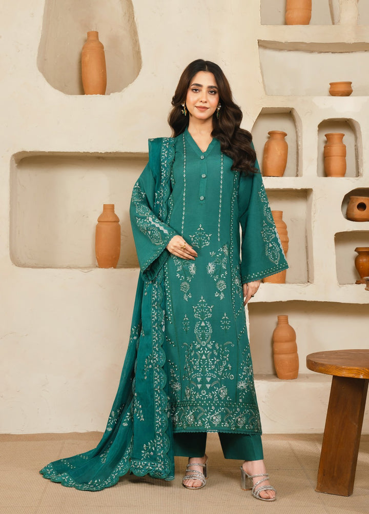 Pashmire Women RTW Embroidered Raw Silk 3 Piece Suit Noorani - Casual Collection