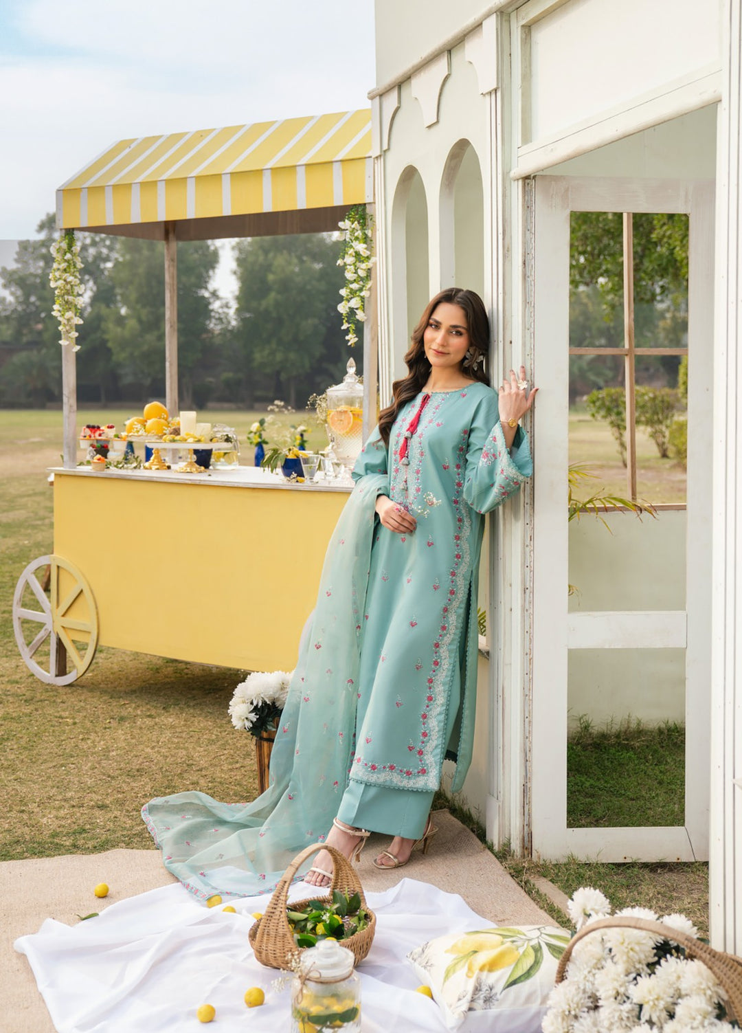 Pashmire Women RTW Embroidered Raw Silk 3 Piece Suit Gulnar - Festive Collection