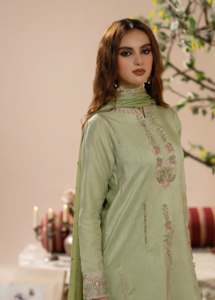 Jahanara by Pashmire Women RTW Embroidered Raw Silk 3 Piece Suit Sahar Wedding Collection