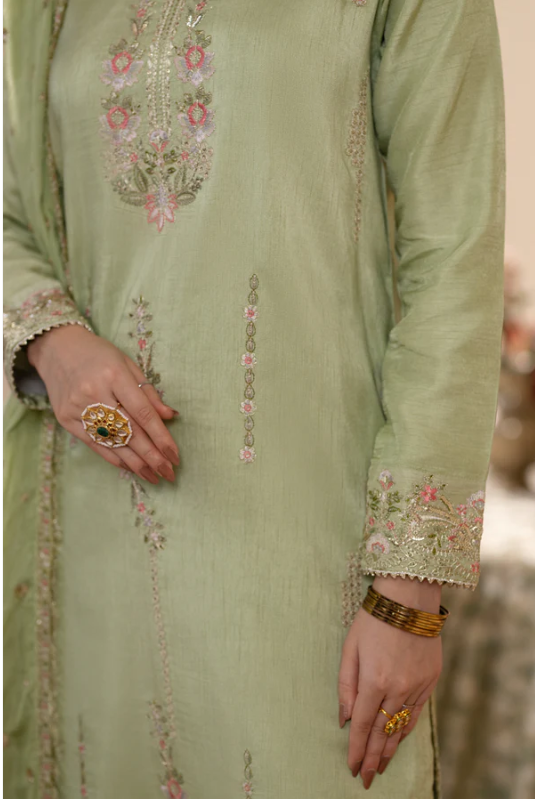 Jahanara by Pashmire Women RTW Embroidered Raw Silk 3 Piece Suit Sahar Wedding Collection