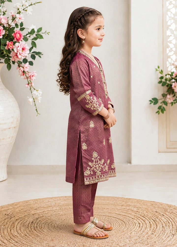 Modest Girls RTW Embroidered Mesuri 3 Piece Suit Maroon Festive Collection