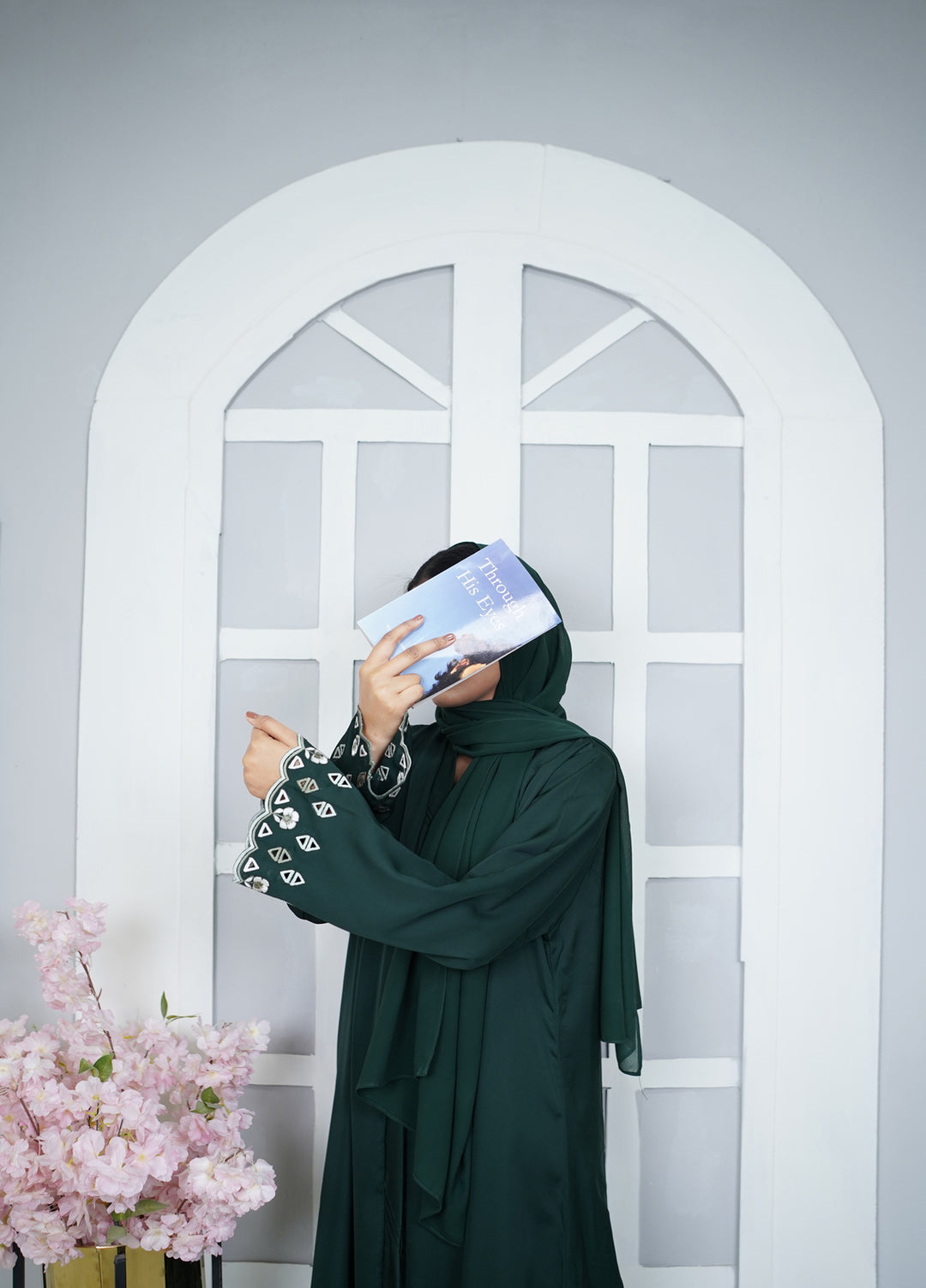 Esmira by Clarity Glam Women RTW Embroidered Nada 2 Piece Aura Abaya with Scarf Casual Collection