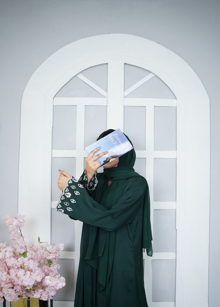 Esmira by Clarity Glam Women RTW Embroidered Nada 2 Piece Aura Abaya with Scarf Casual Collection