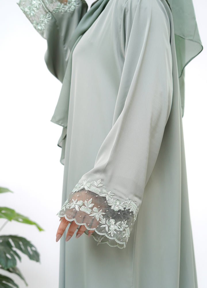 Esmira by Clarity Glam Women RTW Hand work Zoom 2 Piece Marvella Abaya with Scarf Casual Collection
