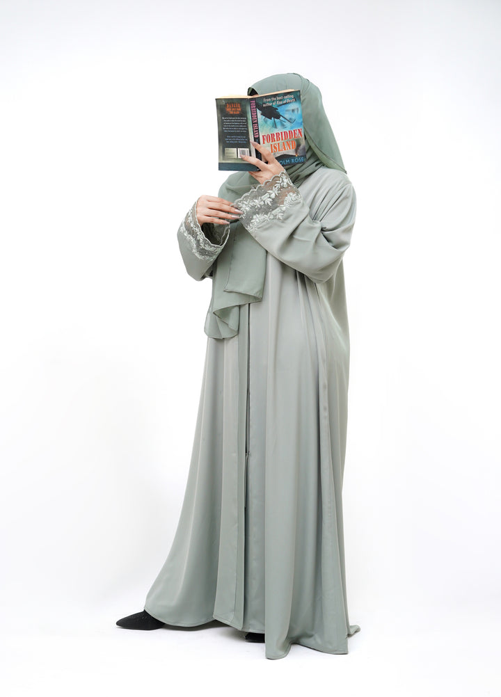Esmira by Clarity Glam Women RTW Hand work Zoom 2 Piece Marvella Abaya with Scarf Casual Collection