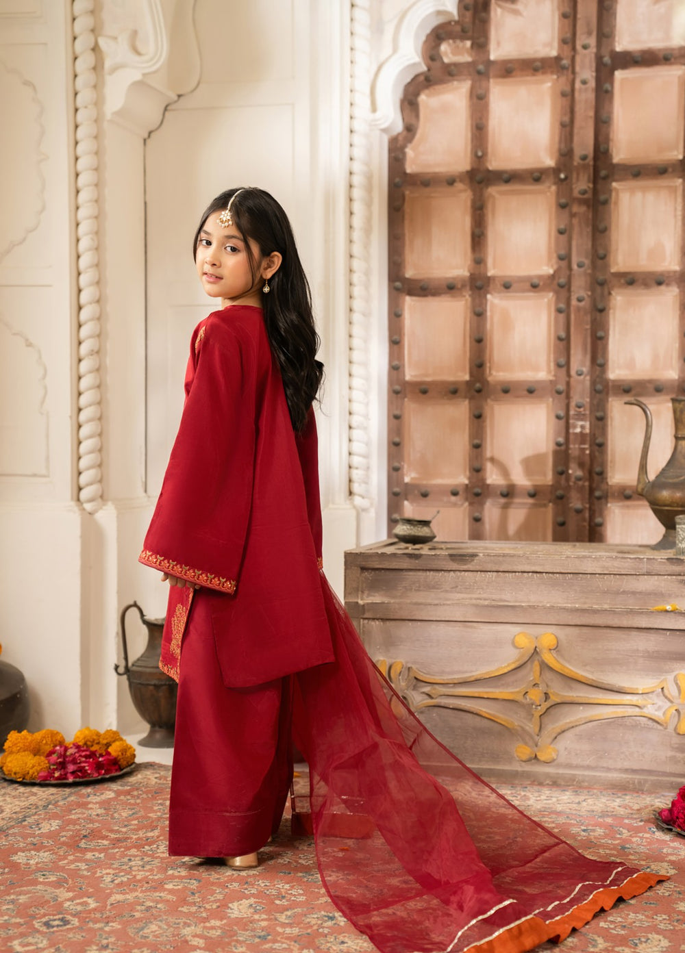 Mini Mefil by Pashmire RTW Embroidered Silk 3 Piece Suit Raahi Festive Collection