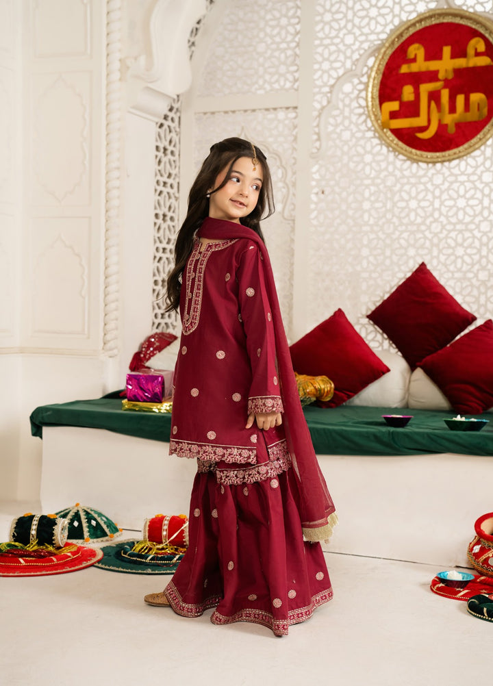 Mini Mefil by Pashmire RTW Embroidered Silk 3 Piece Suit Mehre Nisa Festive Collection
