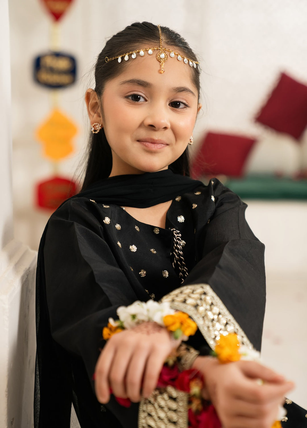 Mini Mefil by Pashmire RTW Embroidered Silk 3 Piece Suit Anaya Festive Collection