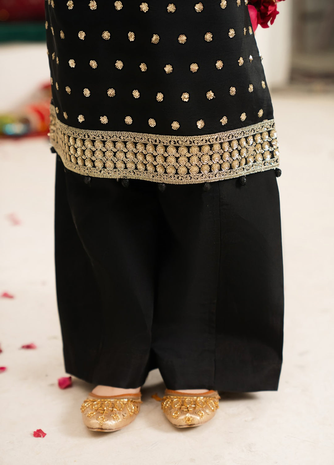 Mini Mefil by Pashmire RTW Embroidered Silk 3 Piece Suit Anaya Festive Collection