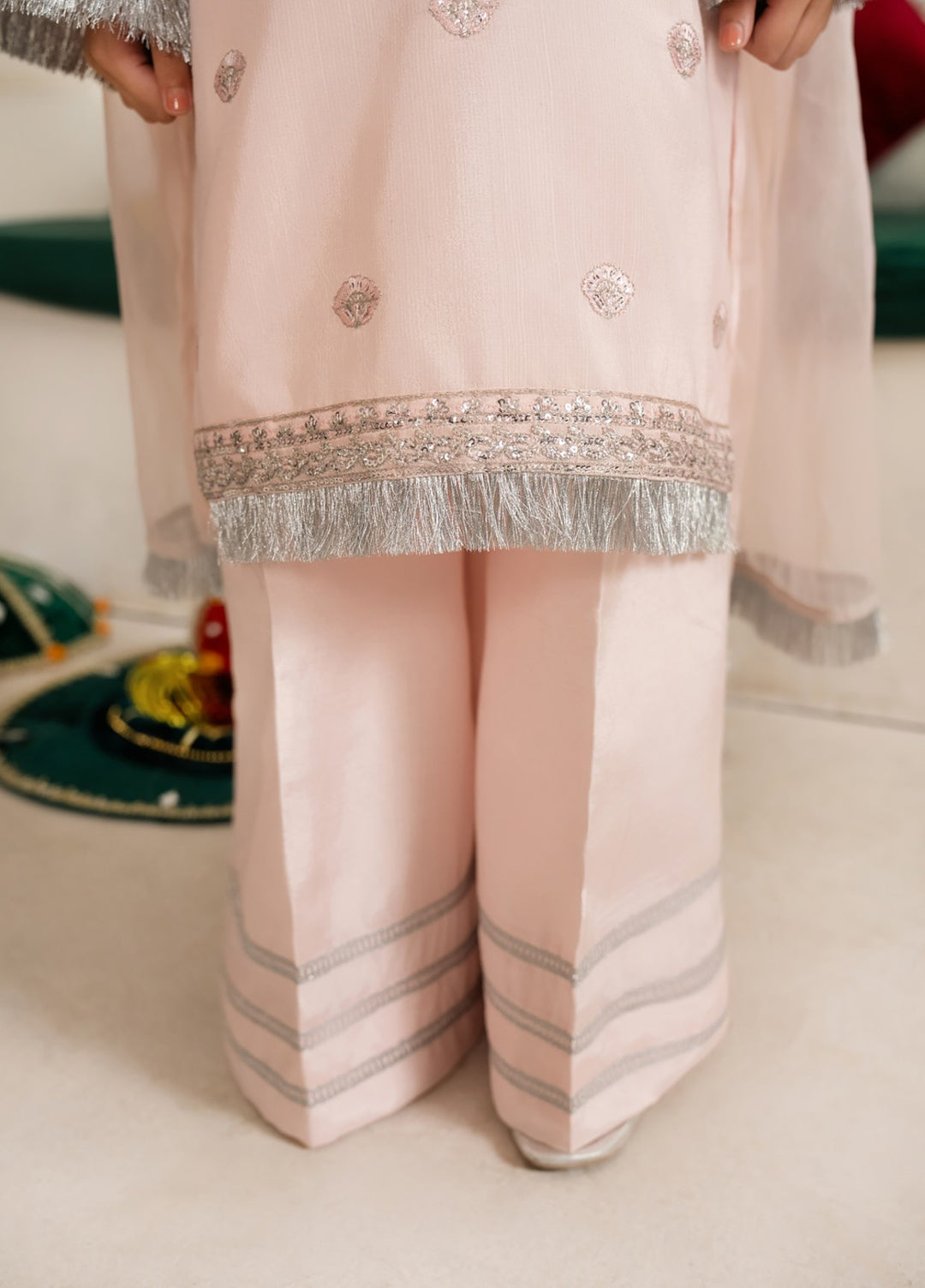 Mini Mefil by Pashmire RTW Embroidered Silk 3 Piece Suit Roshni Festive Collection