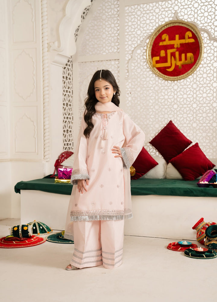 Mini Mefil by Pashmire RTW Embroidered Silk 3 Piece Suit Roshni Festive Collection