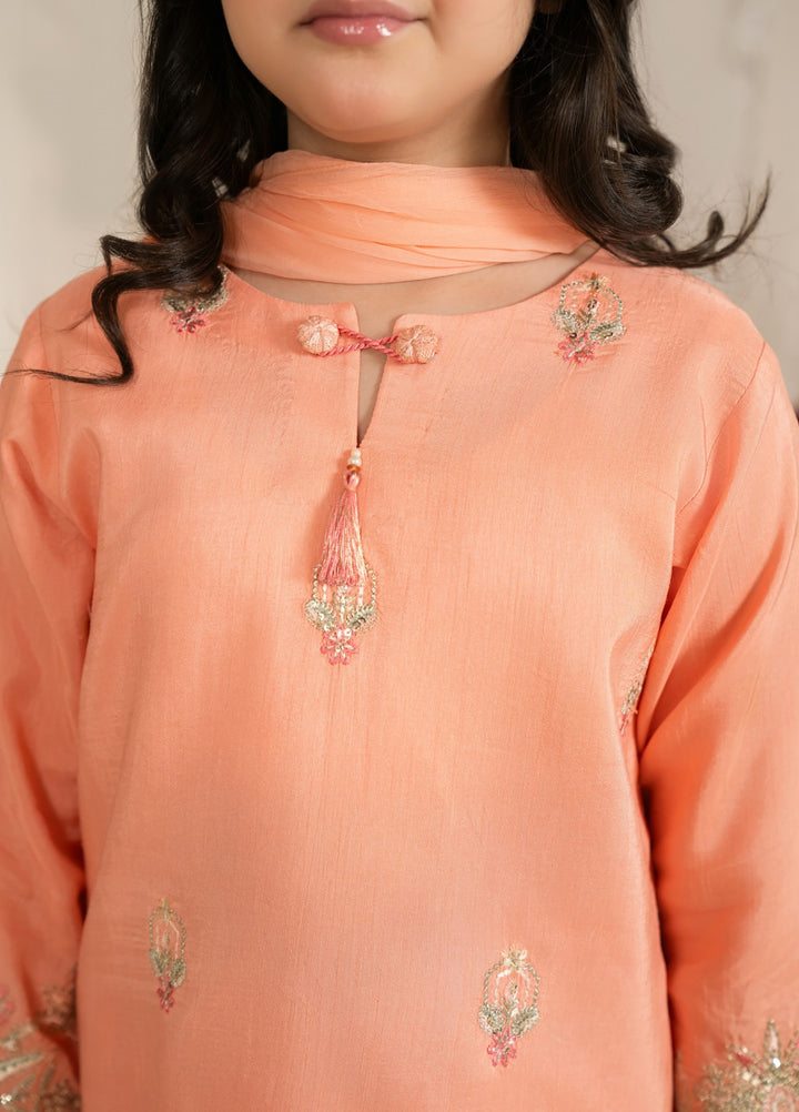 Mini Mefil by Pashmire RTW Embroidered Silk 3 Piece Suit Aabroo Festive Collection