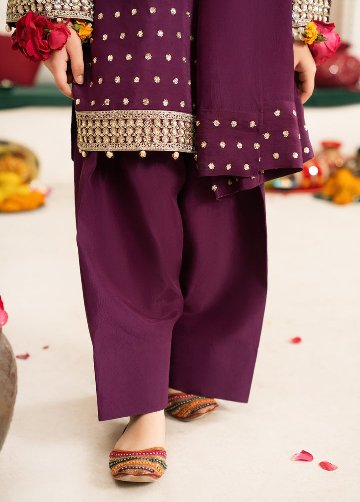 Mini Mefil by Pashmire RTW Embroidered Silk 3 Piece Suit Sukhi Festive Collection