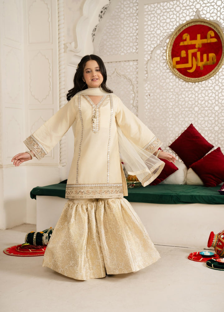 Mini Mefil by Pashmire RTW Embroidered Silk 3 Piece Suit Bakht Festive Collection