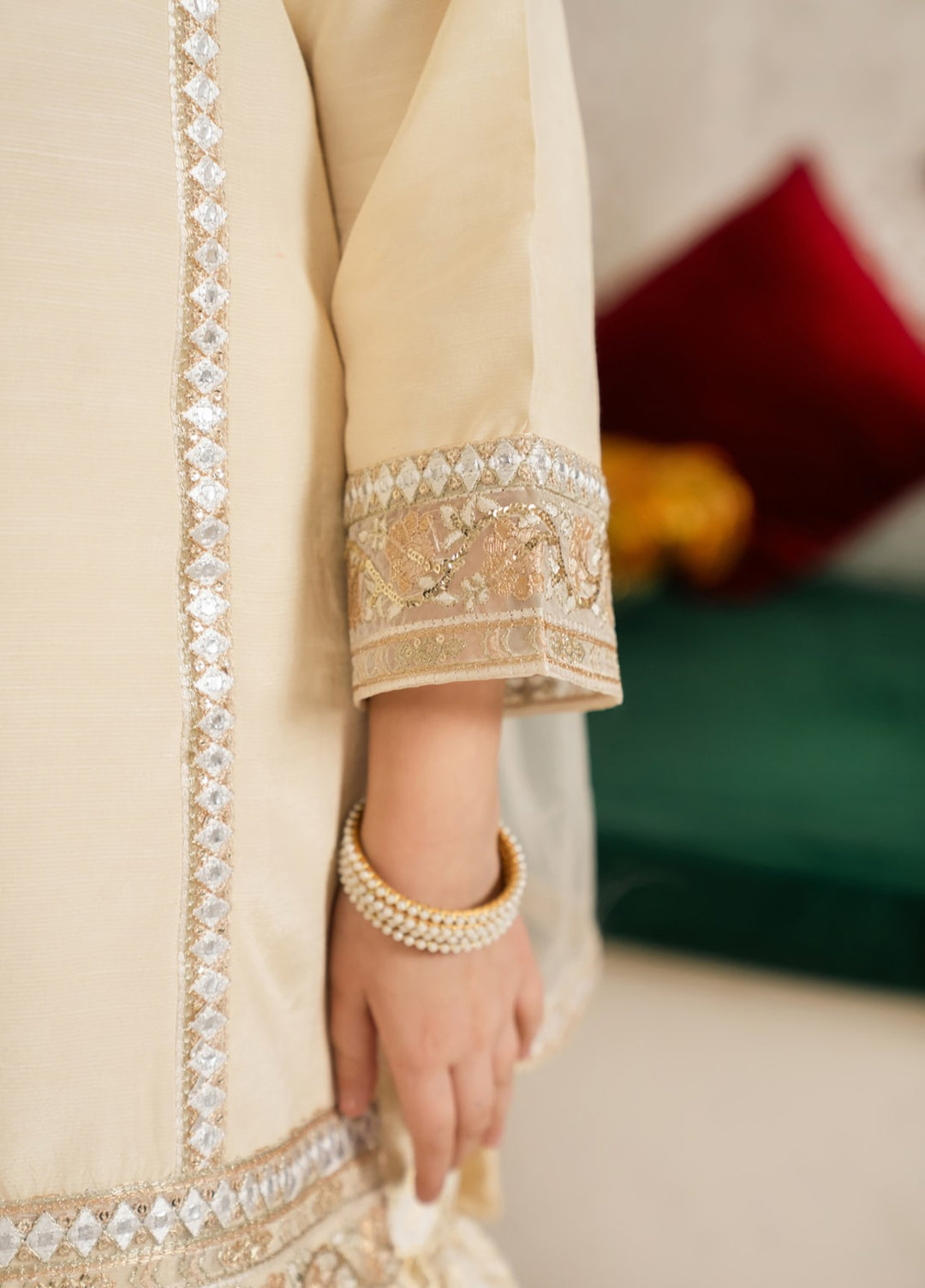Mini Mefil by Pashmire RTW Embroidered Silk 3 Piece Suit Bakht Festive Collection