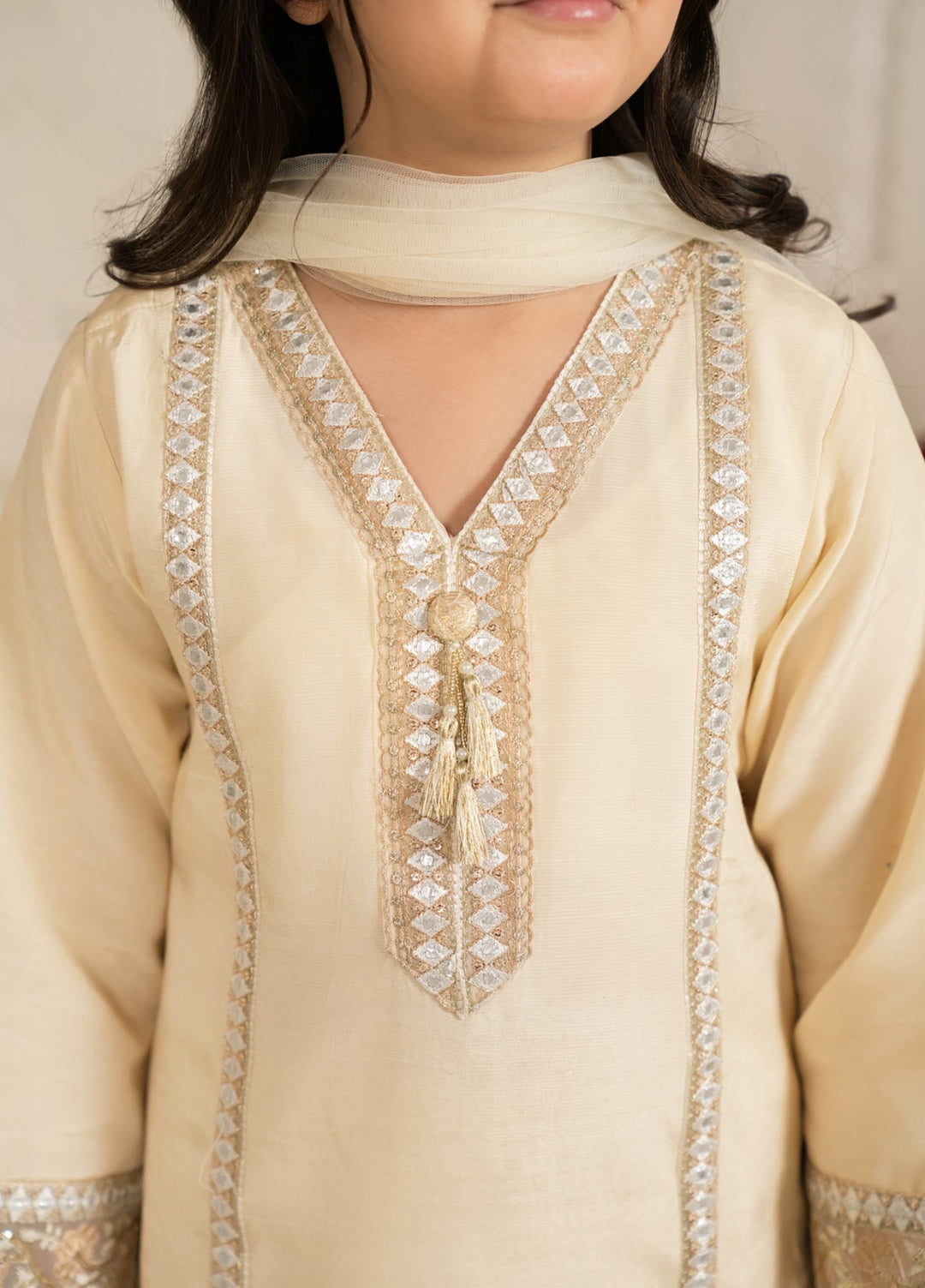 Mini Mefil by Pashmire RTW Embroidered Silk 3 Piece Suit Bakht Festive Collection