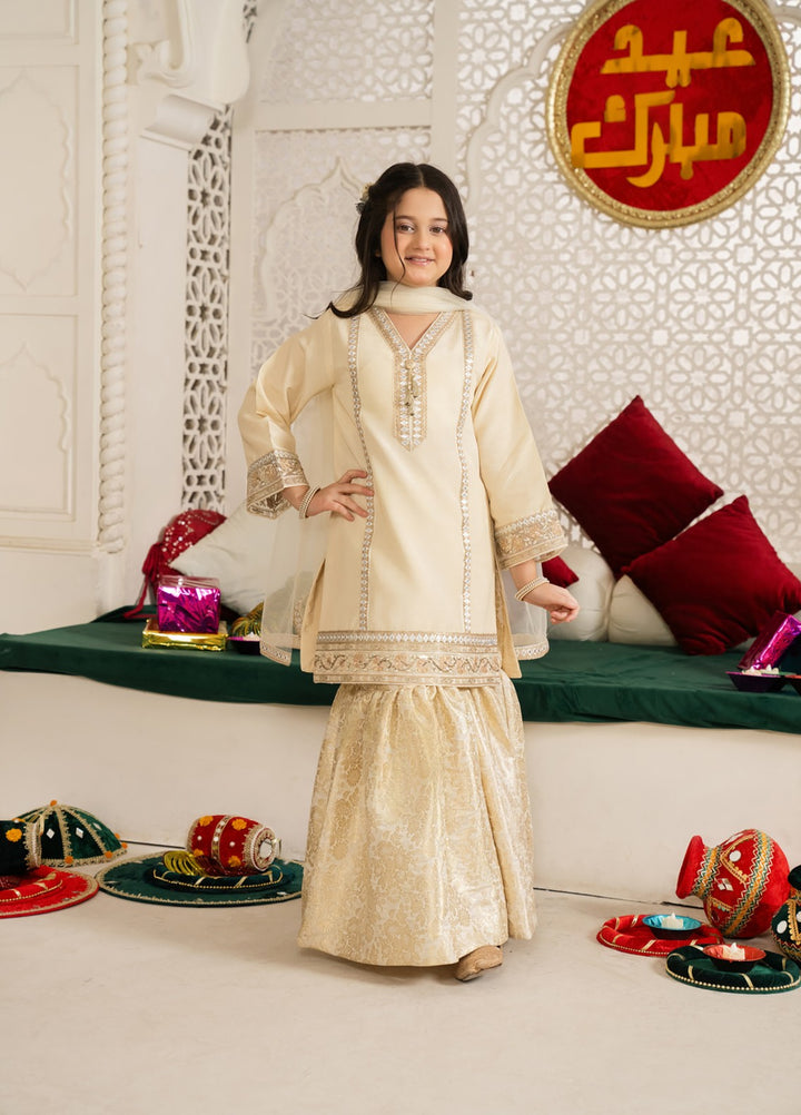 Mini Mefil by Pashmire RTW Embroidered Silk 3 Piece Suit Bakht Festive Collection