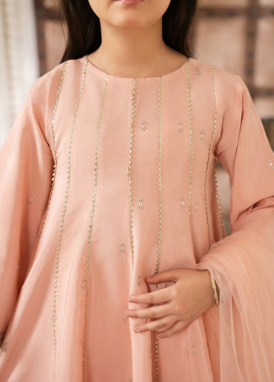 Mini Mefil by Pashmire RTW Embroidered Silk 3 Piece Suit Dua Festive Collection