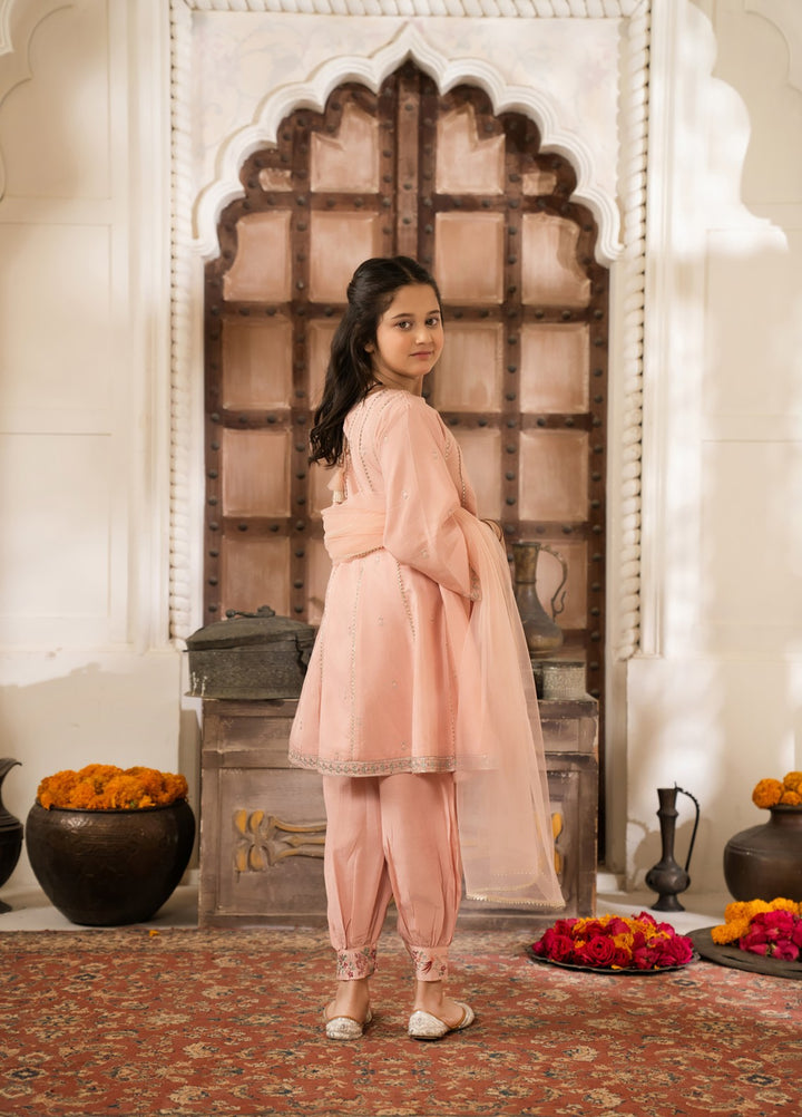 Mini Mefil by Pashmire RTW Embroidered Silk 3 Piece Suit Dua Festive Collection