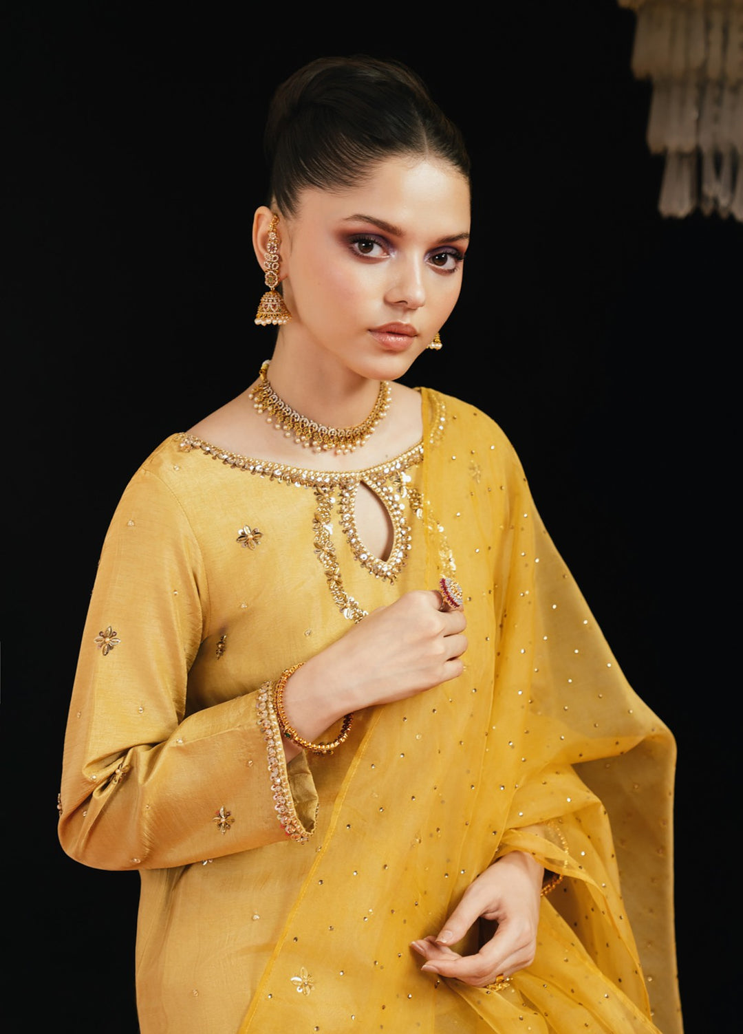Jahanara by Pashmire Women RTW Embroidered Silk 3 Piece Suit Tabeer Wedding Collection