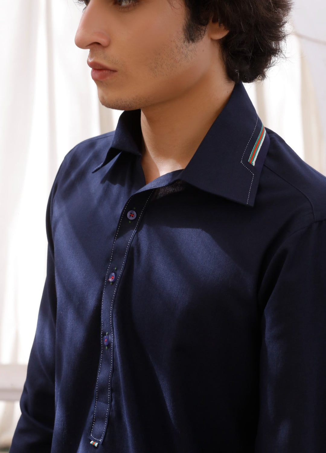 Modern Edge Republic Mens RTW Solids Wash N Wear 2 Piece Suit Navy Blue ER 795 Festive Collection