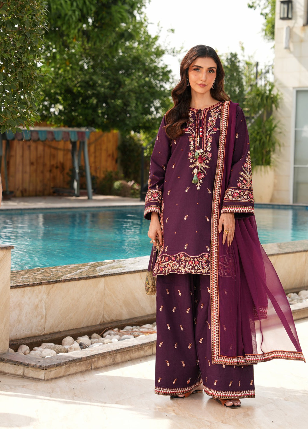 Mehrang by Pashmire RTW Embroidered Lawn Cotton 3 Piece Suit Rishal Casual Collection