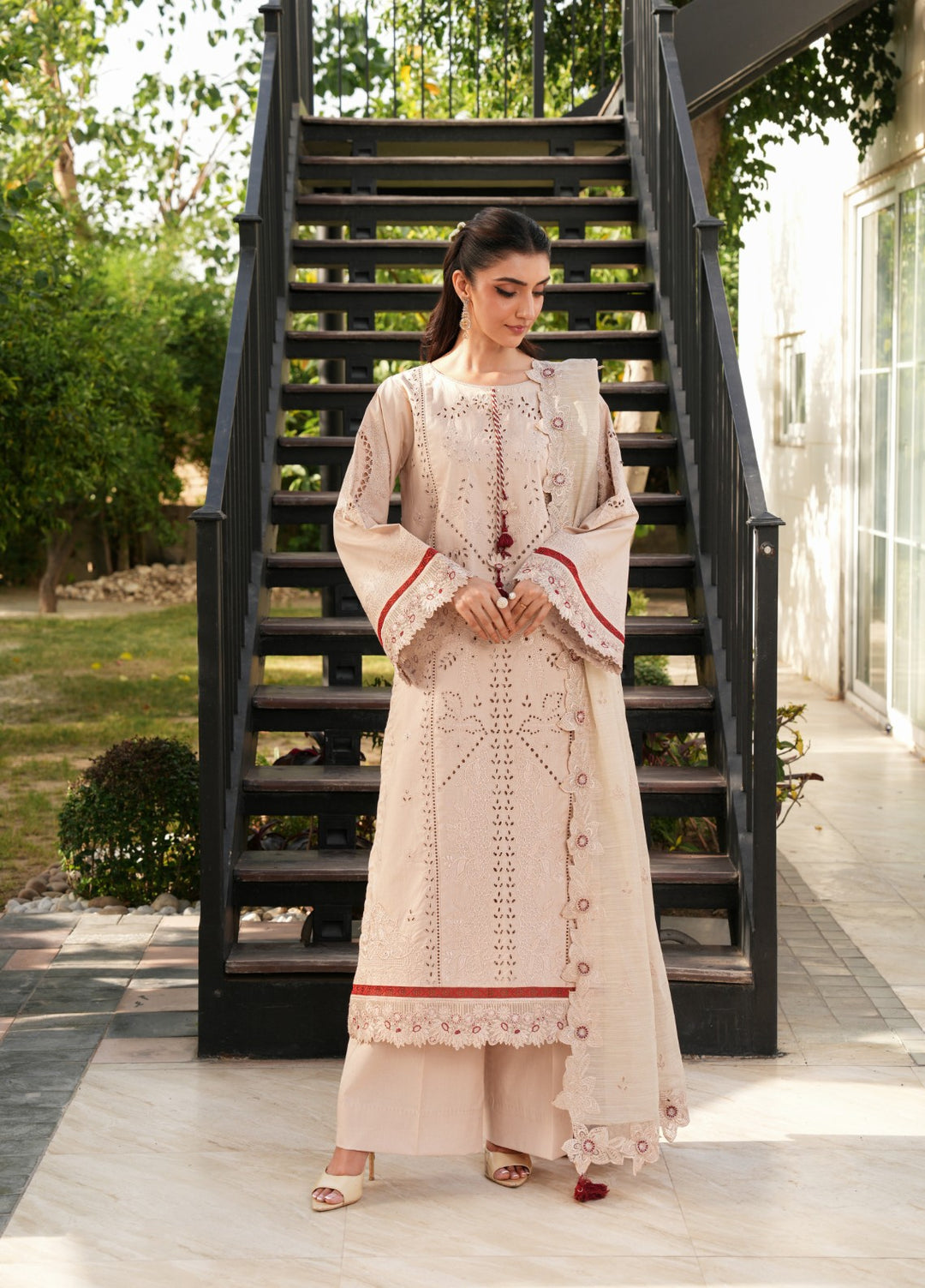 Mehrang by Pashmire RTW Embroidered Lawn Cotton 3 Piece Suit Serelle Casual Collection
