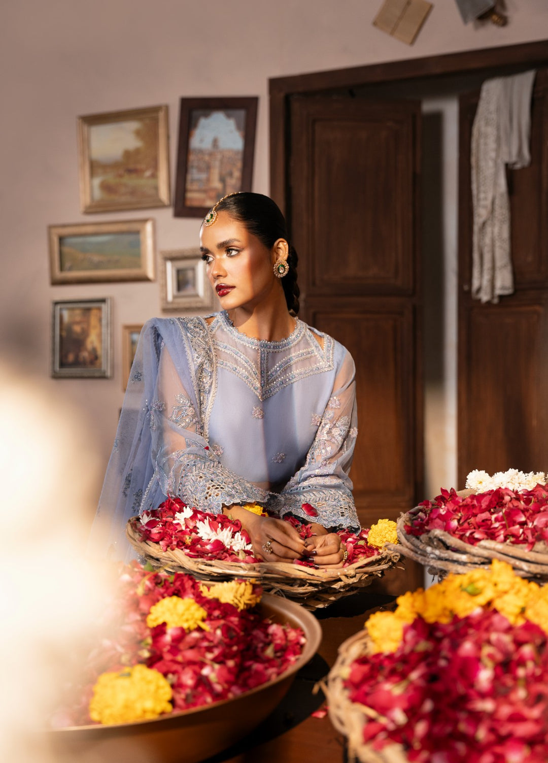 Push Pawan by Zarizaa Unstitched Embroidered Organza 3 Piece Suit ROOHI Wedding Collection