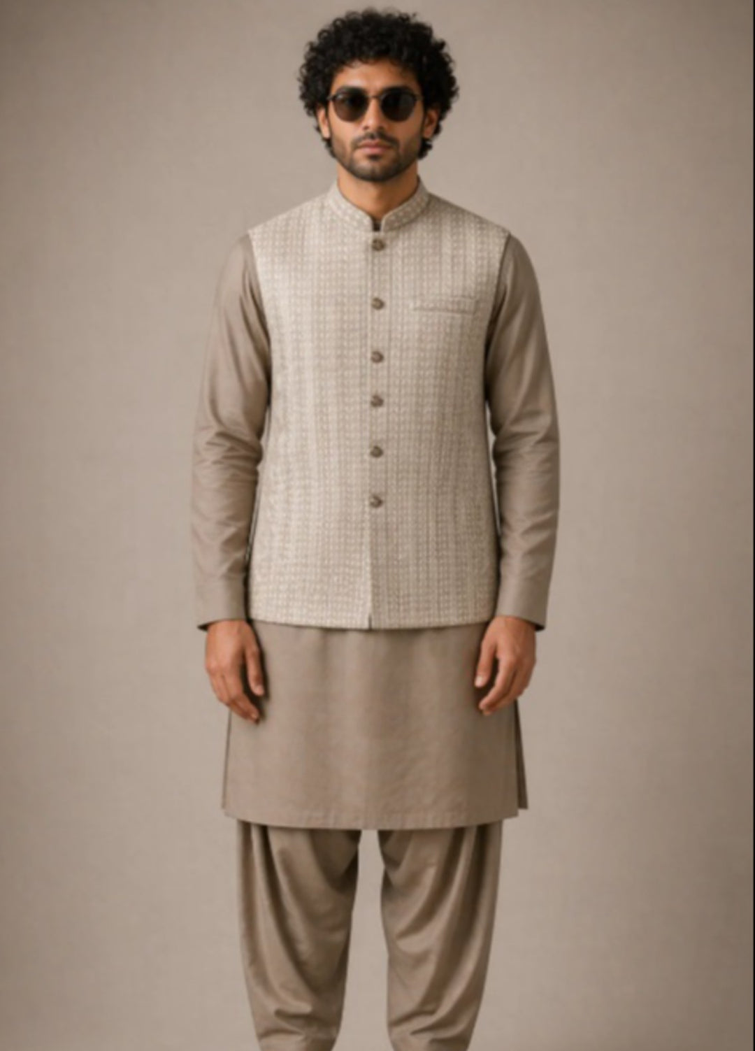 Luxe Waistcoat by Edge Republic Mens RTW Embroidered Wash N Wear 2 Piece Suit ER WC 2013 Festive Collection