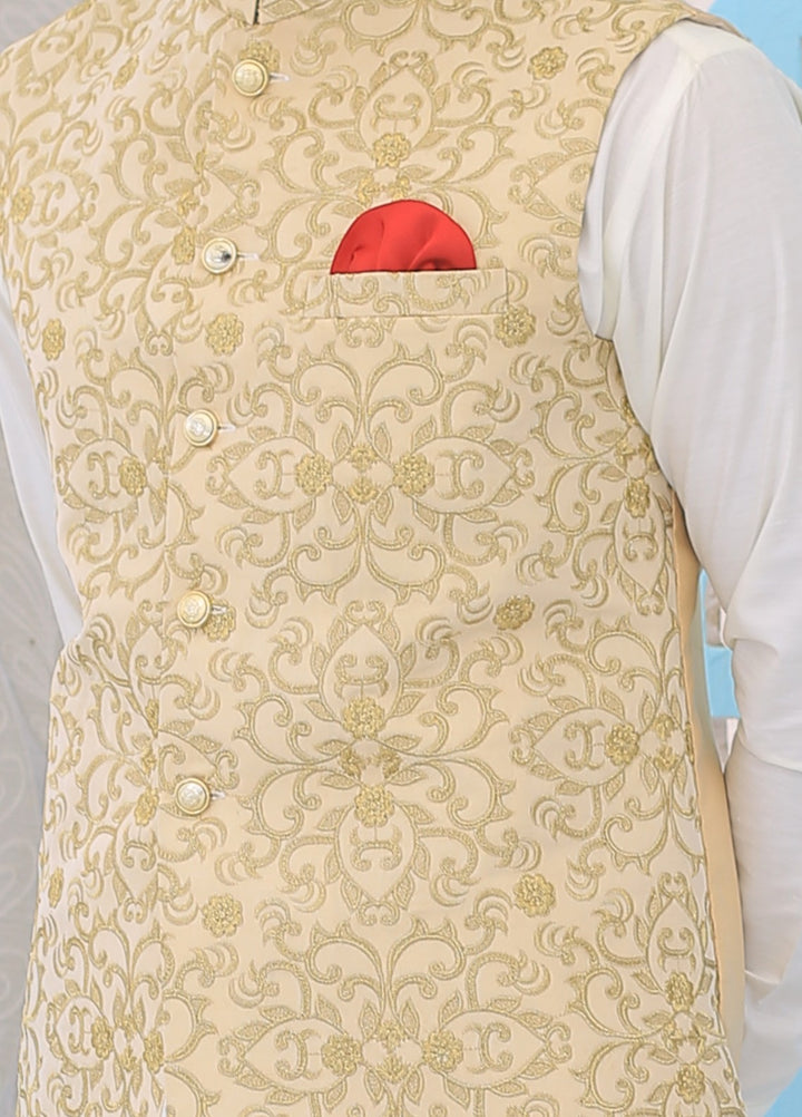 Luxe Waistcoat by Edge Republic Mens RTW Embroidered Wash N Wear 2 Piece Suit ER WC 1097 Festive Collection
