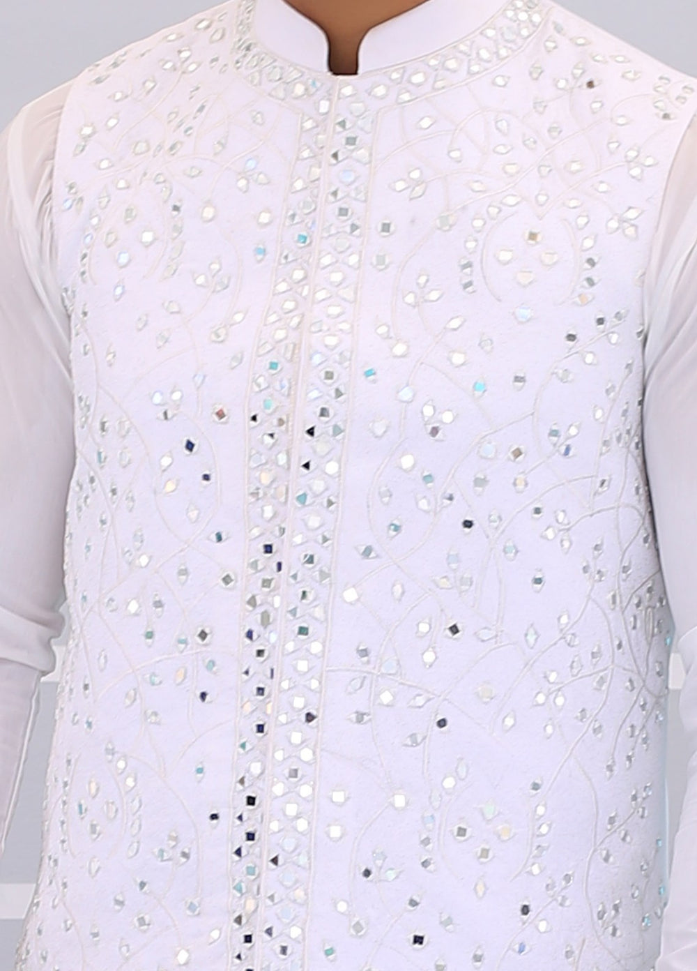Luxe Waistcoat by Edge Republic Mens RTW Embroidered Wash N Wear 2 Piece Suit ER WC 1094 Festive Collection