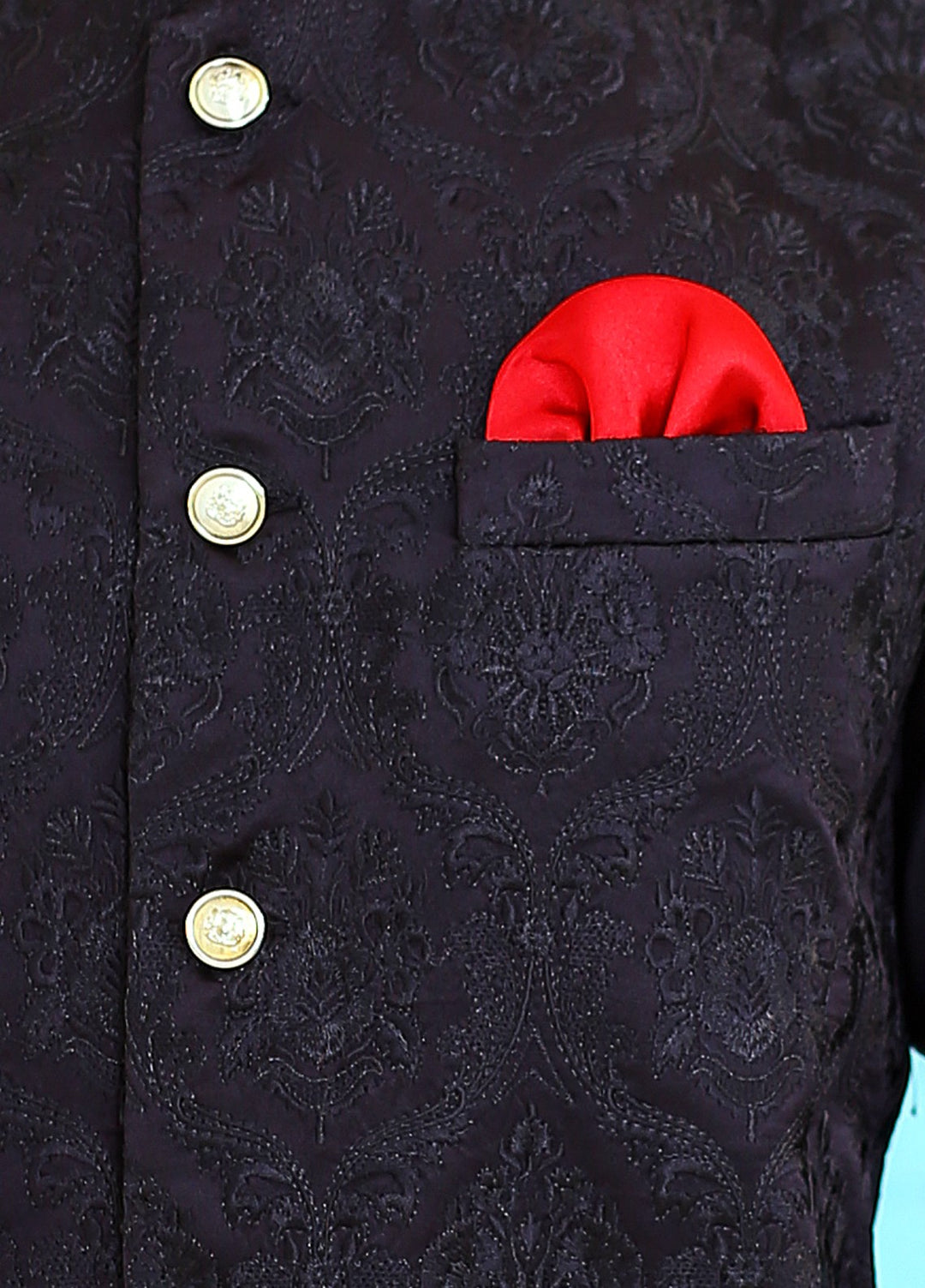 Luxe Waistcoat by Edge Republic Mens RTW Embroidered Wash N Wear 2 Piece Suit ER WC 1072 Festive Collection