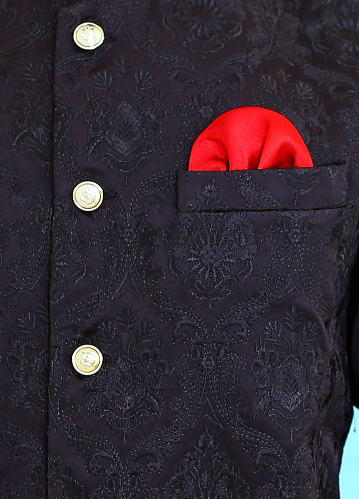 Luxe Waistcoat by Edge Republic Mens RTW Embroidered Wash N Wear 2 Piece Suit ER WC 1072 Festive Collection