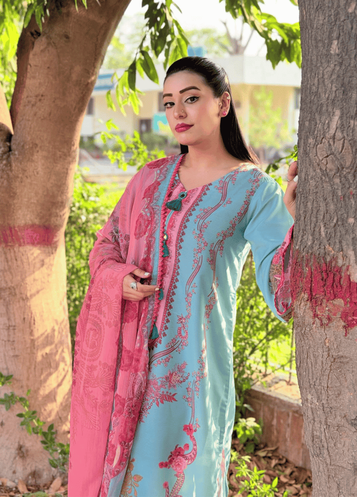 Syra's Atelier RTW Printed Lawn 3 Piece Suit Zariah Kaftan Casual Collection