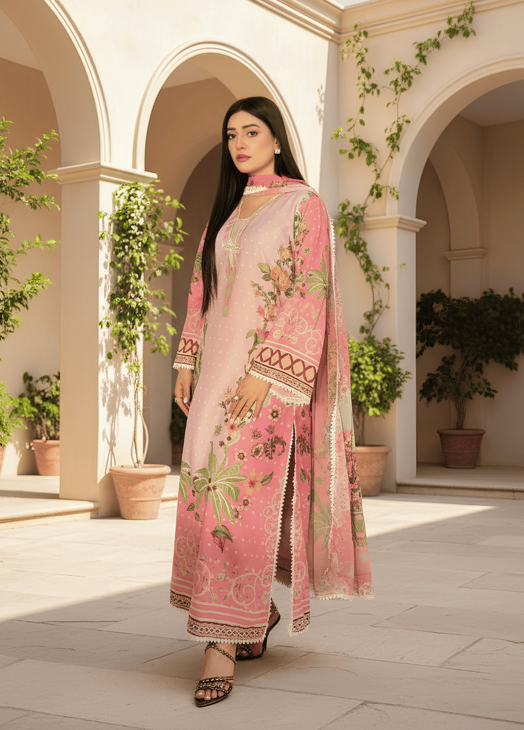 Syra's Atelier RTW Printed Lawn 3 Piece Suit Zeenia Casual Collection