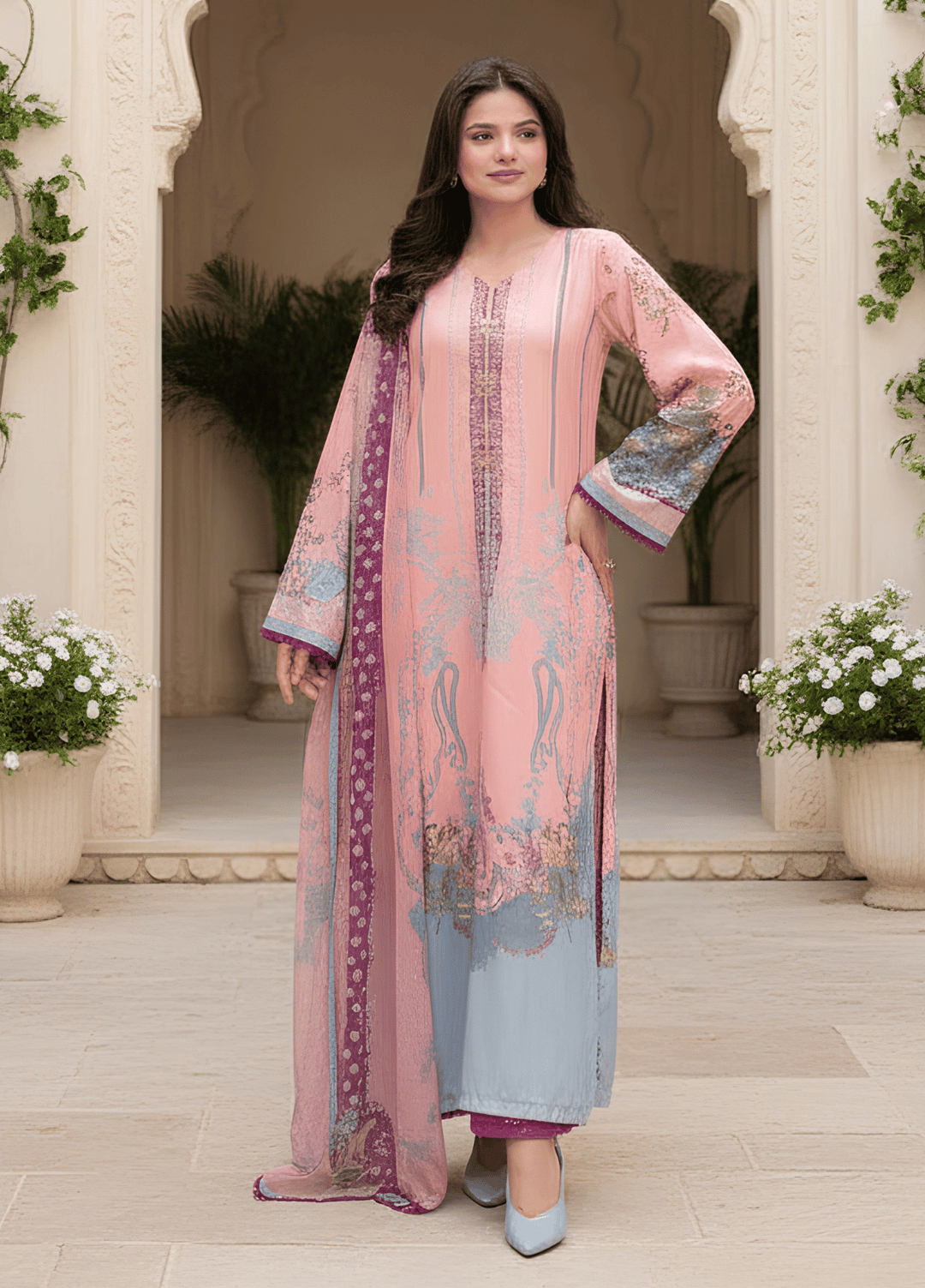 Syra's Atelier RTW Printed Lawn 3 Piece Suit Meherzaad Casual Collection