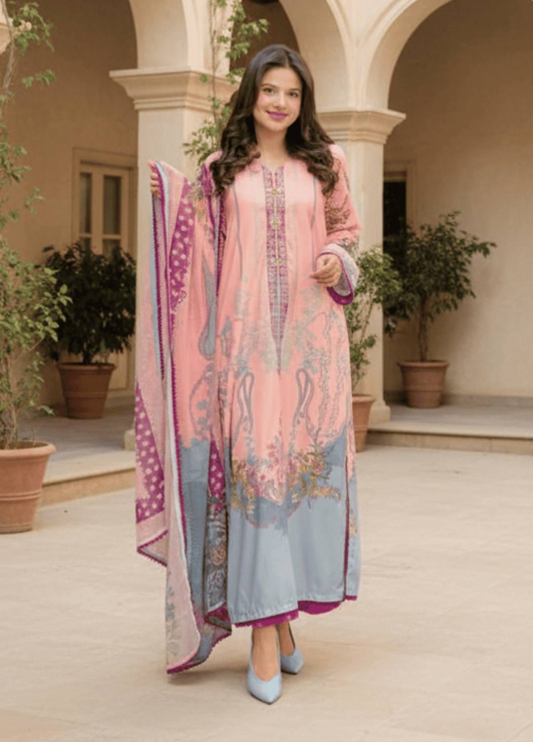 Syra's Atelier RTW Printed Lawn 3 Piece Suit Meherzaad Casual Collection