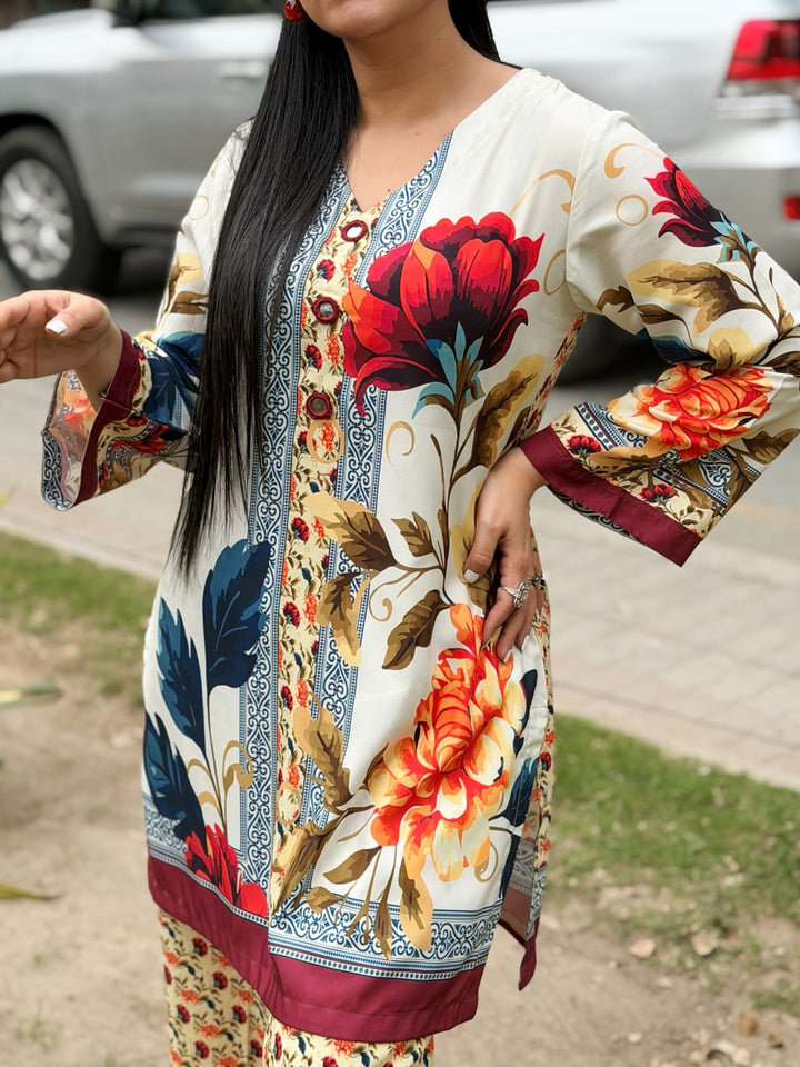 Syra's Atelier RTW Printed Swiss Lawn 2 Piece Suit AYRE Casual Collection