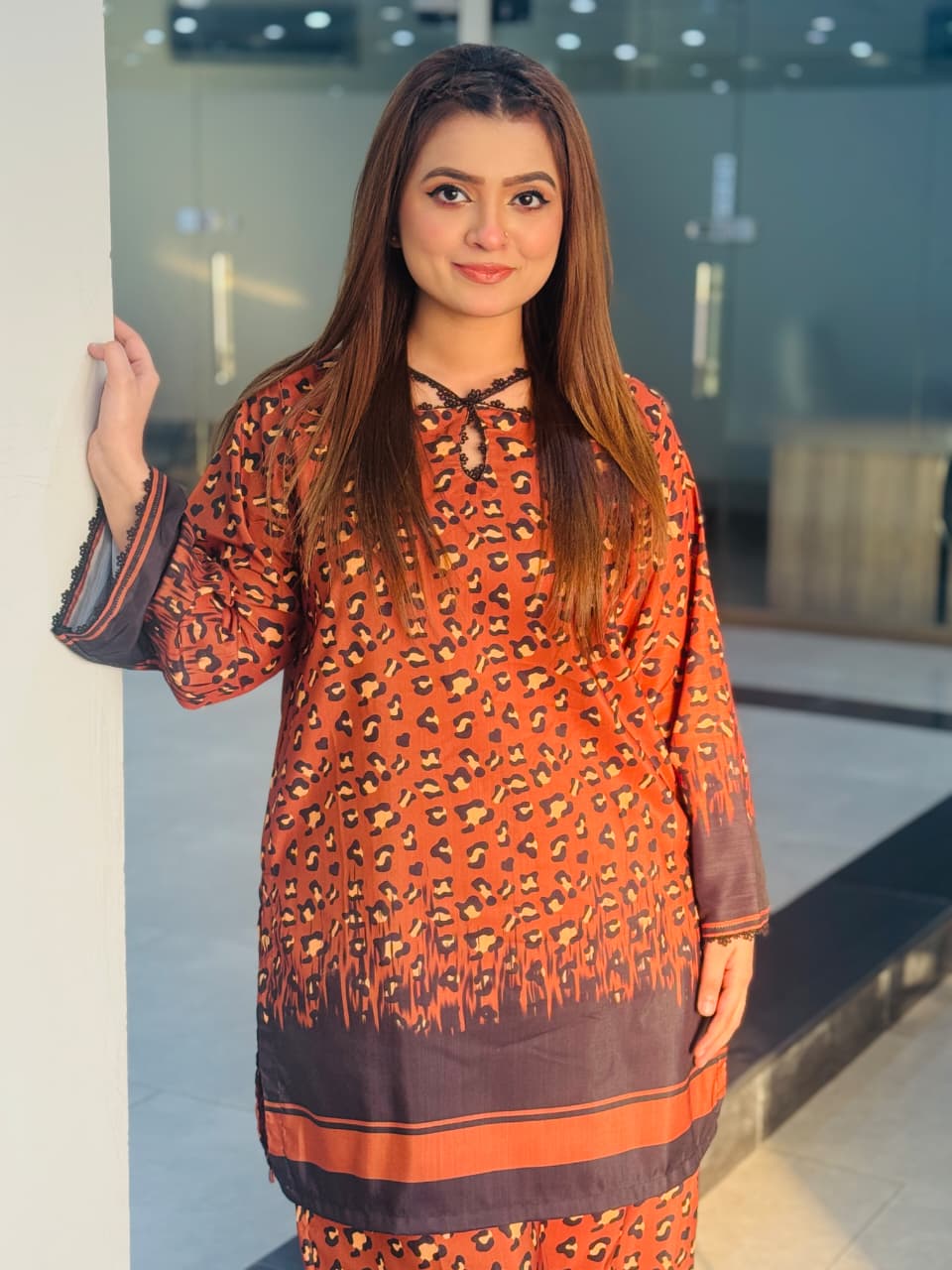 Syra's Atelier RTW Printed Swiss Lawn 2 Piece Suit Aafiya Casual Collection