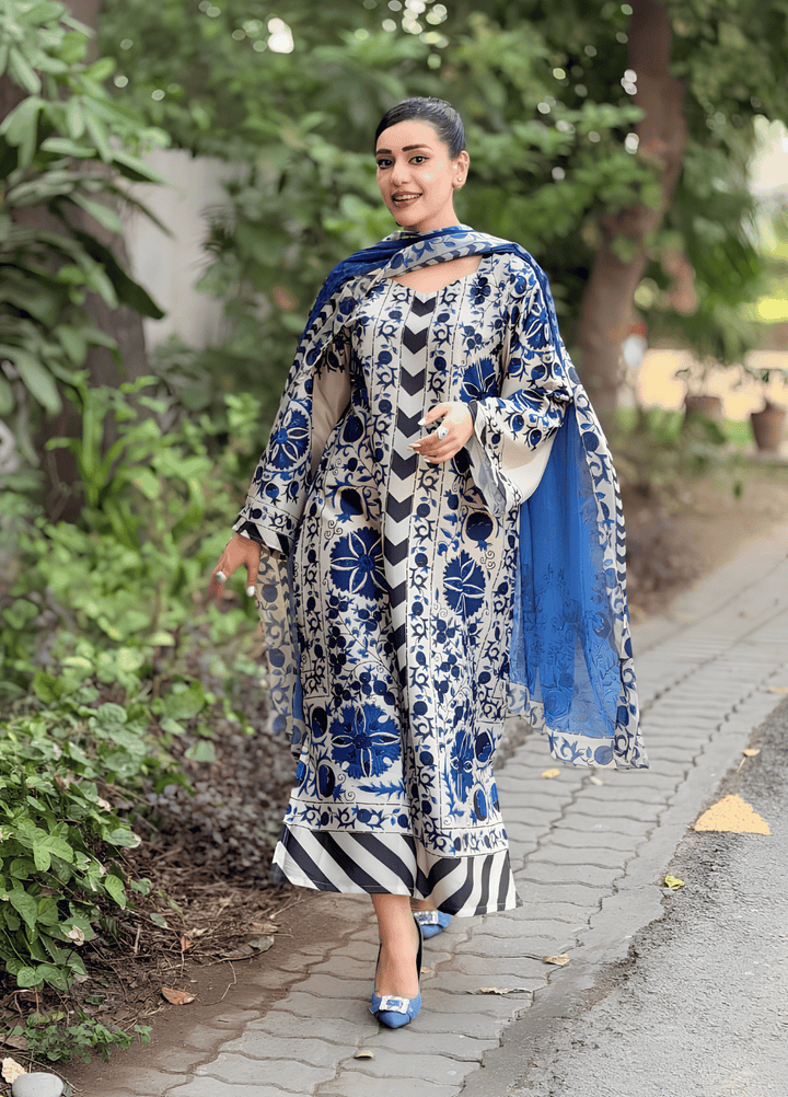 Syra's Atelier RTW Printed Lawn 1 Piece Suit Nahel Kaftan Casual Collection
