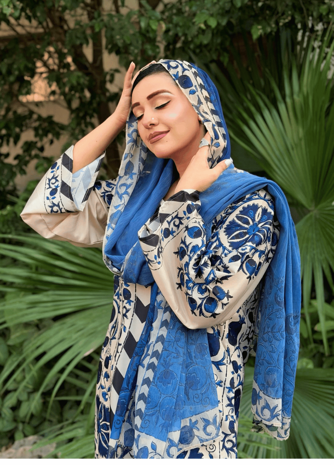 Syra's Atelier RTW Printed Lawn 2 Piece Suit Nahel Kaftan Casual Collection