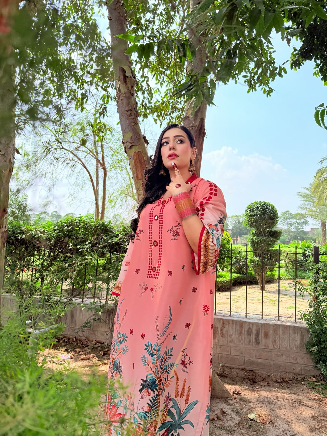Syra's Atelier RTW Printed Grip 1 Piece Suit Minhas Kaftan Casual Collection